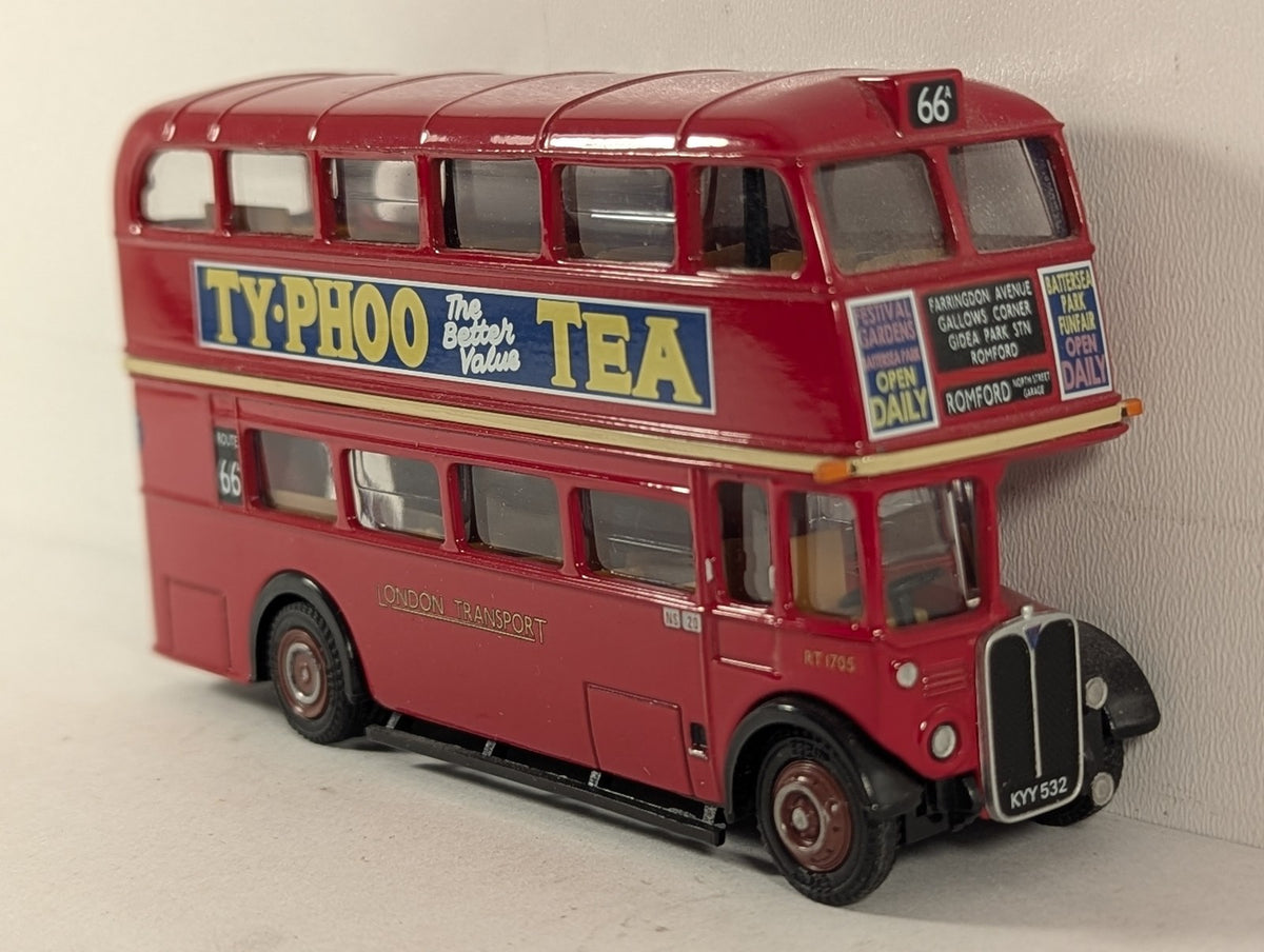 Exclusive First Editions 1:76 A.E.C. RT (Roof Box) Bus RT 1705 London Transport