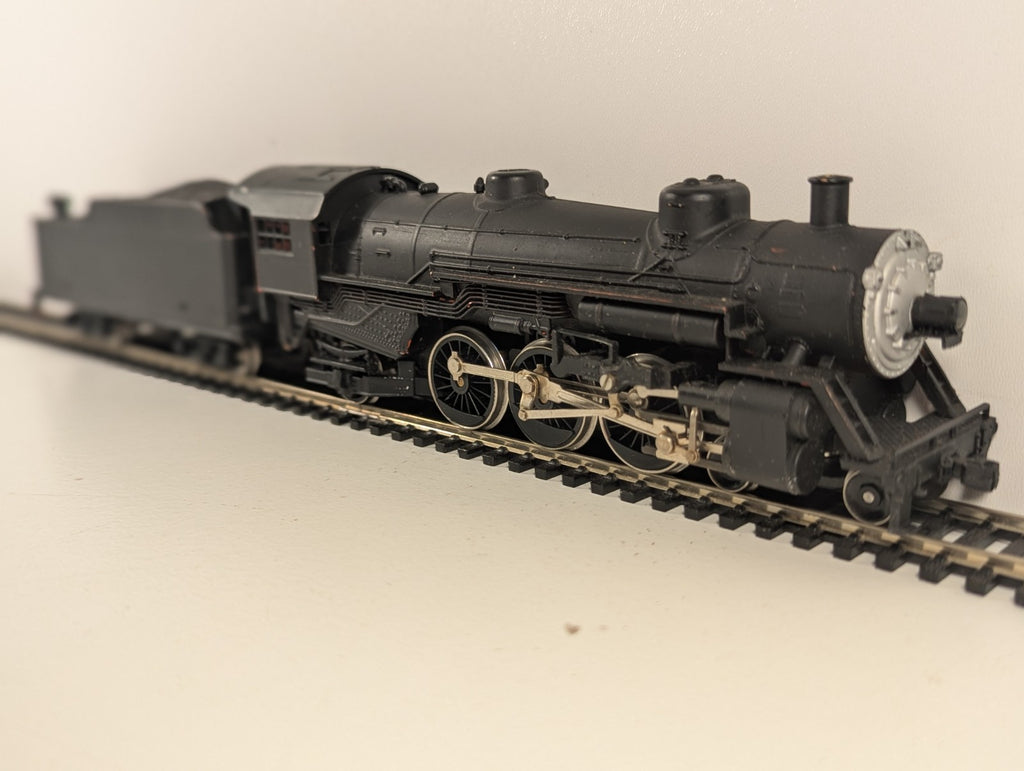 Mehano HO Gauge 4-6-2 Pacific Steam Locomotive & Tender Black Repainted