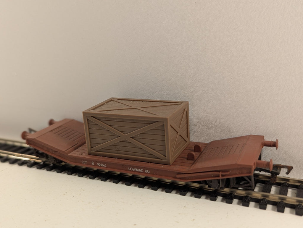 Airfix OO Gauge 54330 25 Ton Lowmac Machine Wagon with Load