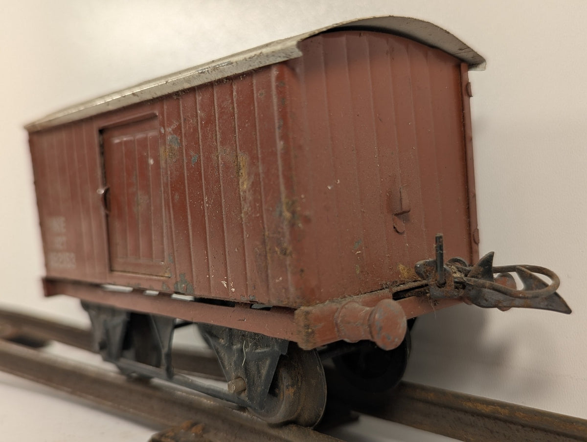 Hornby O Gauge No. 1 Goods Van Goods Wagon 182153 NE Brown