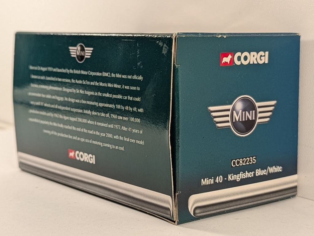 Corgi 1:36 Mini 40 Die-cast Model Kingfisher Blue/White CC82235