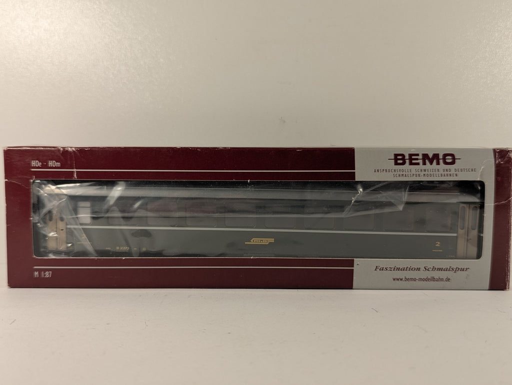 Bemo H0m RhB 2nd Class Passenger Coach B 2373 RhB Green 3250 113