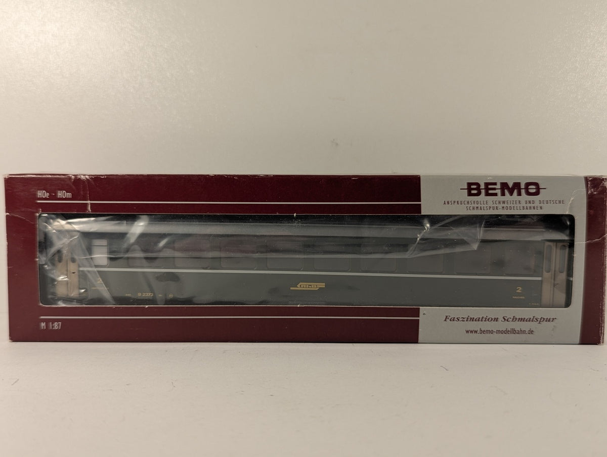 Bemo H0m RhB 2nd Class Passenger Coach B 2373 RhB Green 3250 113