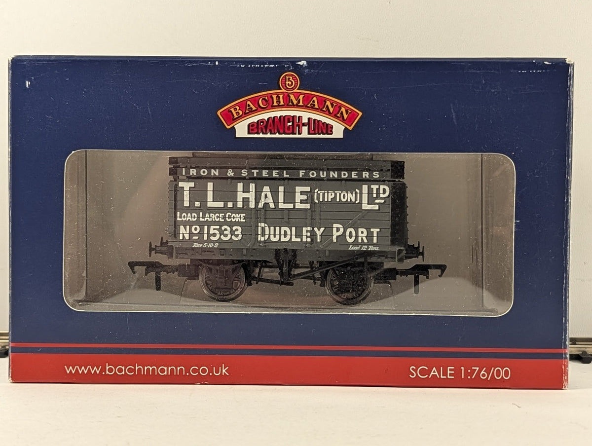 Bachmann OO Gauge 7 Plank End Door Wagon with Coke Rails T. L. Hale (Tipton) Ltd