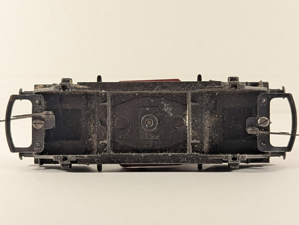 Tri-ang OO Gauge Modified Well Wagon with Crane Cab Goods Wagon Black and Red