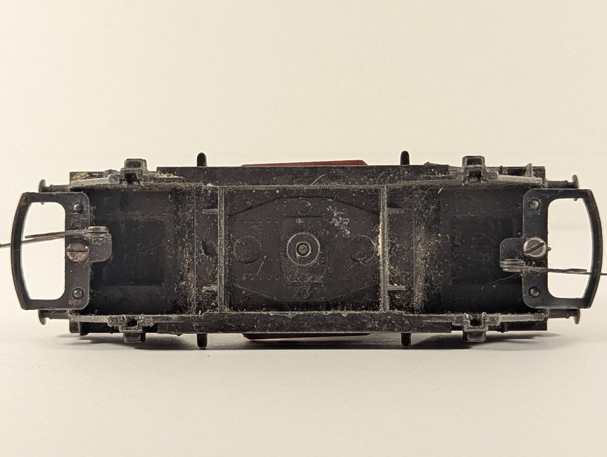 Tri-ang OO Gauge Modified Well Wagon with Crane Cab Goods Wagon Black and Red
