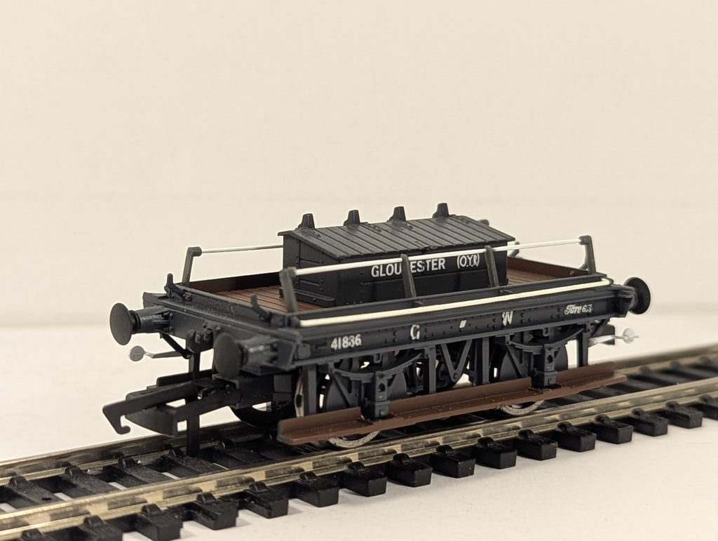 Hornby OO Gauge GWR Shunters Truck Gloucester Goods Wagon 41836 GWR Grey R6642A