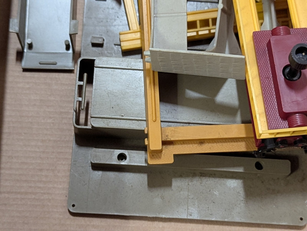 Mixed OO Gauge Model Railway Track, Wagons and Operating Gantry Crane Parts