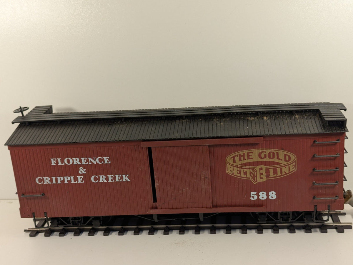 Bachmann G Scale Florence & Cripple Creek Boxcar 588 – No Couplers