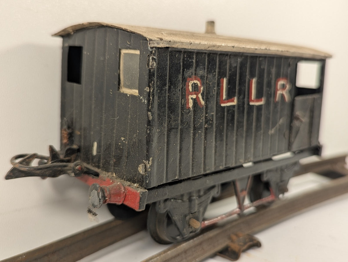 Hornby O Gauge No. 1 Goods Brake Van RLLR Repainted Black