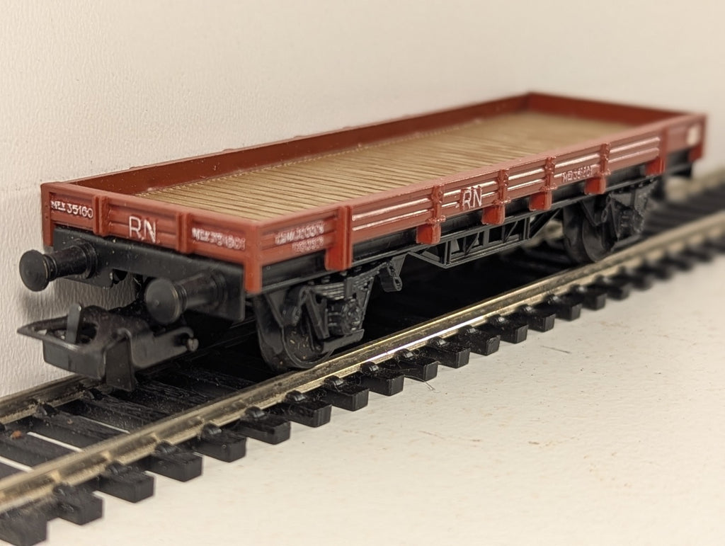 Electrotren HO Gauge RN Low Sided Wagon Goods Wagon MEV 351601 Brown