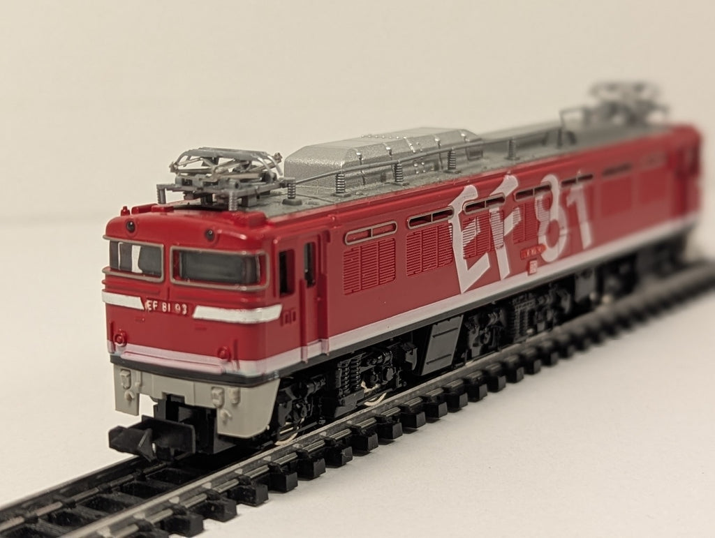 Tomix N Gauge JR EF81 Electric Locomotive (Rainbow) EF81 93 JR Rainbow Red 2153