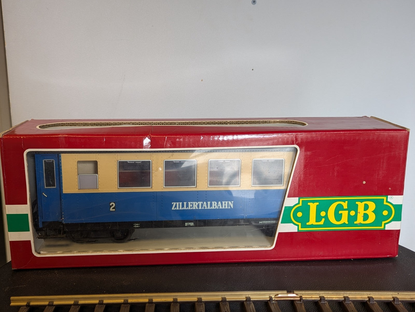 LGB G Scale Zillertalbahn 2nd Class Passenger Coach Zillertalbahn Blue & Cream