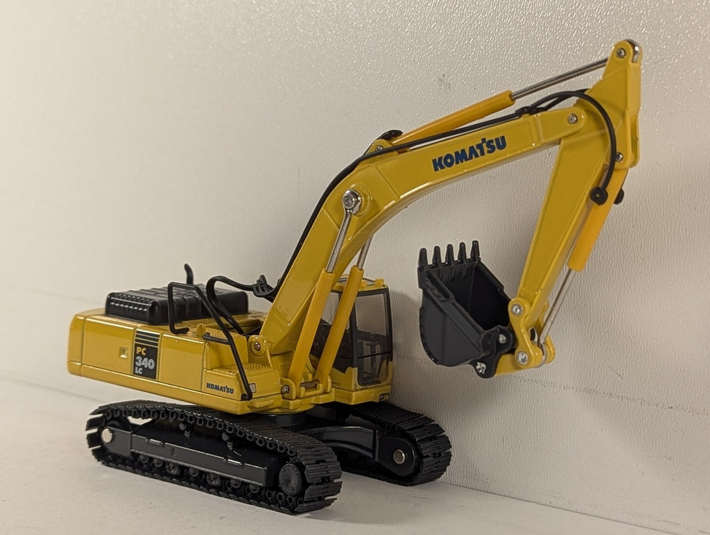 Oxford Diecast 1:76 Komatsu PC340LC Excavator Diecast Excavator Komatsu Yellow