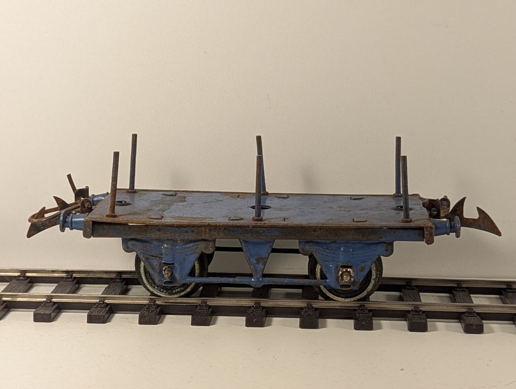 Hornby Series O Gauge Tinplate Stake Wagon Blue