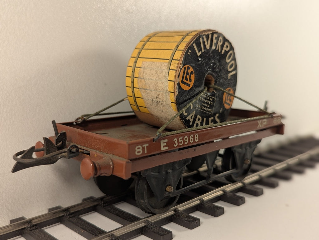 Hornby Dublo OO Gauge Low-Sided Wagon with Cable Drum Goods Wagon E 35968