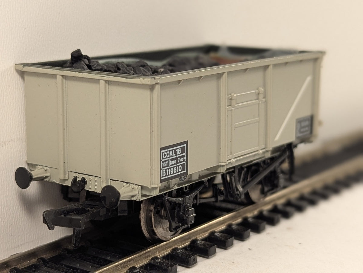 Bachmann OO Gauge 16 Ton Steel Mineral Wagon Goods Wagon B119610 BR Grey