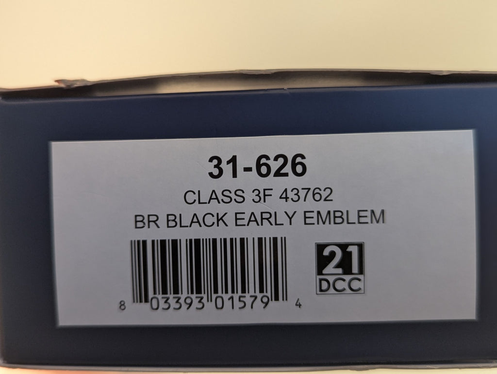 Bachmann 31-626 OO Gauge BR Black Class 3F 43762