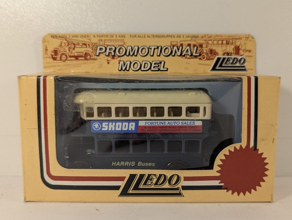 Lledo AEC Renown Double Decker Bus - Harris Buses Skoda / Fortune Auto Sales