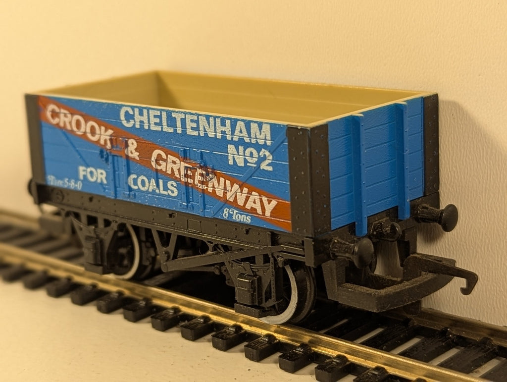 Hornby R024 OO Gauge Open Wagon – Crook & Greenway No. 2 – Blue