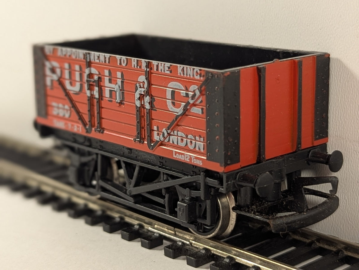 Hornby OO Gauge Pugh & Co Coal Wagon Goods Wagon 380 Pugh & Co Red R010