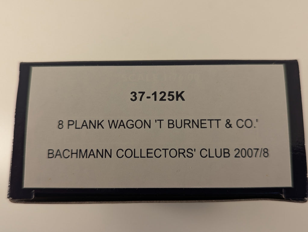 Bachmann 37-125K 8 Plank Wagon 'T. Burnett & Co.'