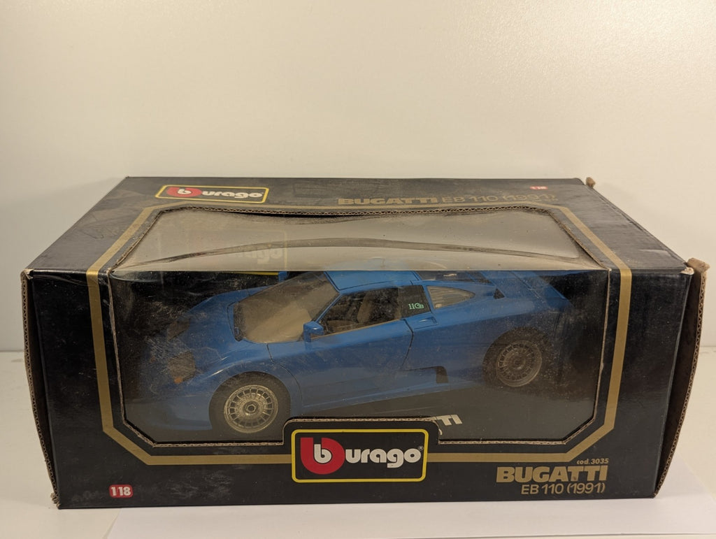 Bburago 1:18 Bugatti EB 110 (1991) Die-cast Model Car Blue 3035
