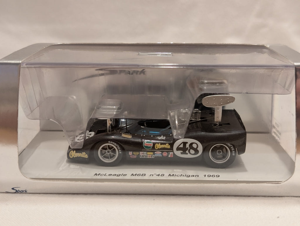 Spark McLeagle M6B nº48 Michigan 1969 Dan Gurney Model Car Olsonite Black S1119