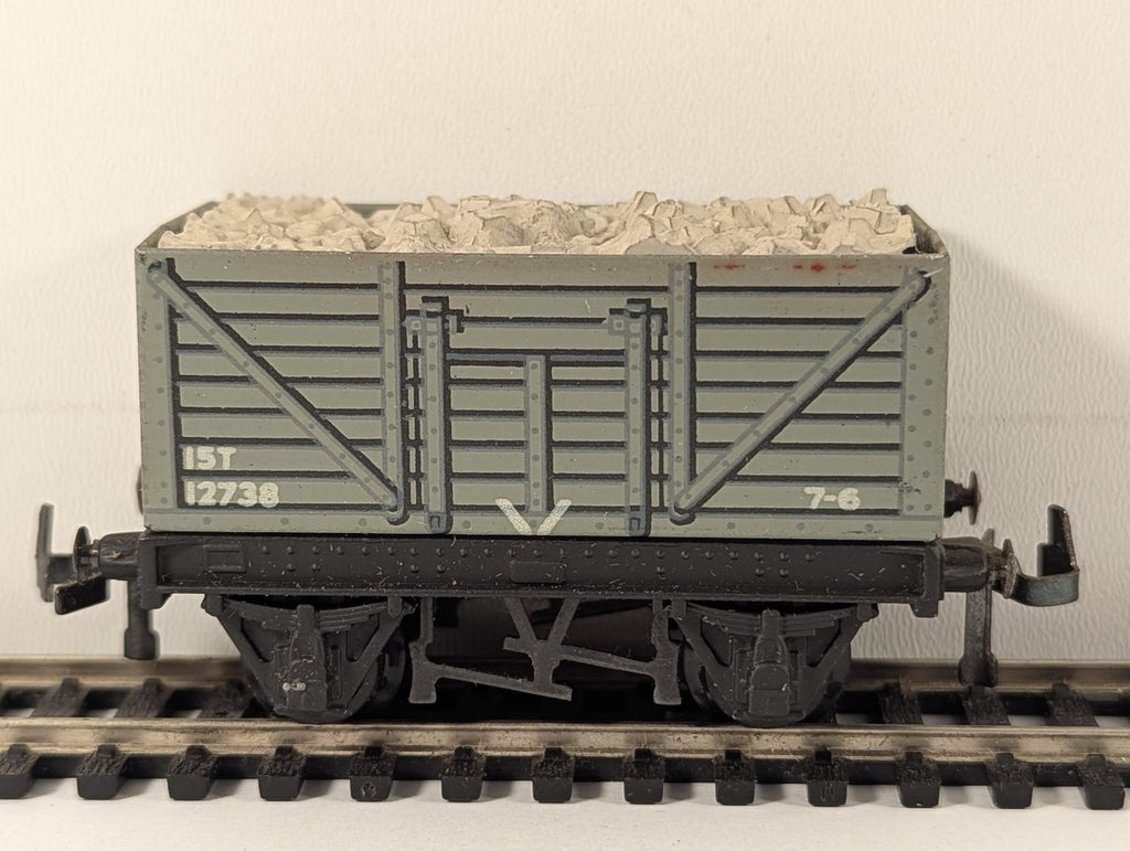 Trix Twin Railway OO Gauge Open Wagon High Side Goods Wagon 12738 BR Grey 1/603