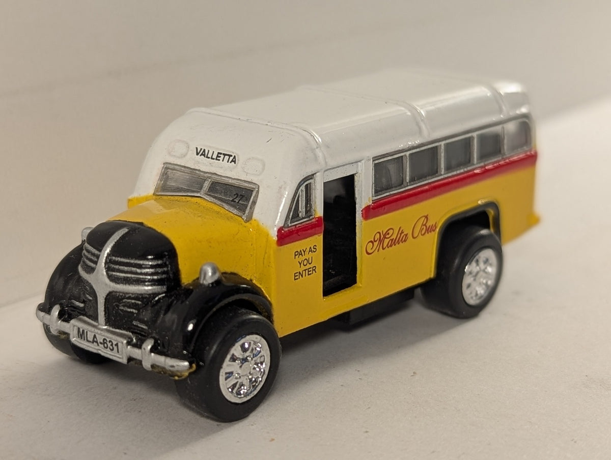 Malta Bus Die-cast Model Bus MLA-631 Malta Bus Yellow, Red & White