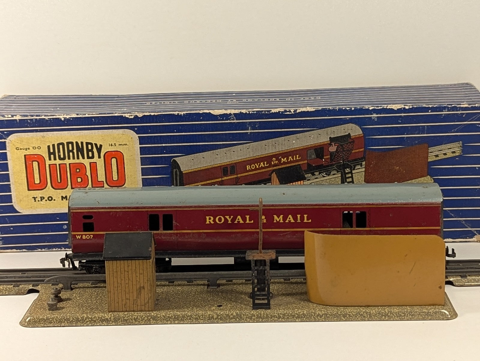 Hornby Dublo OO Gauge T.P.O. Mail Van Set W 807 BR Maroon 32099