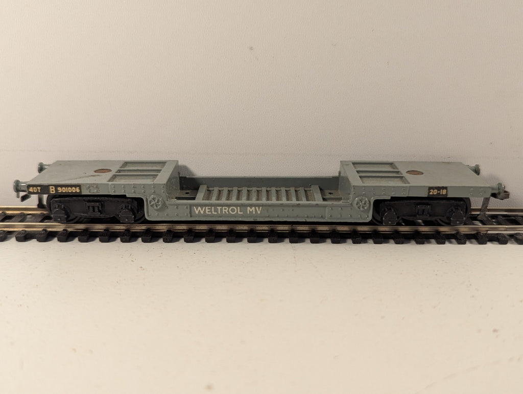 Hornby Dublo 40 Ton Bogie Well Wagon Weltrol MV Grey OO Gauge