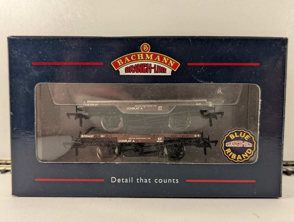 Bachmann OO Gauge BR Bauxite Conflat A Wagons (Pair) Freight Wagon