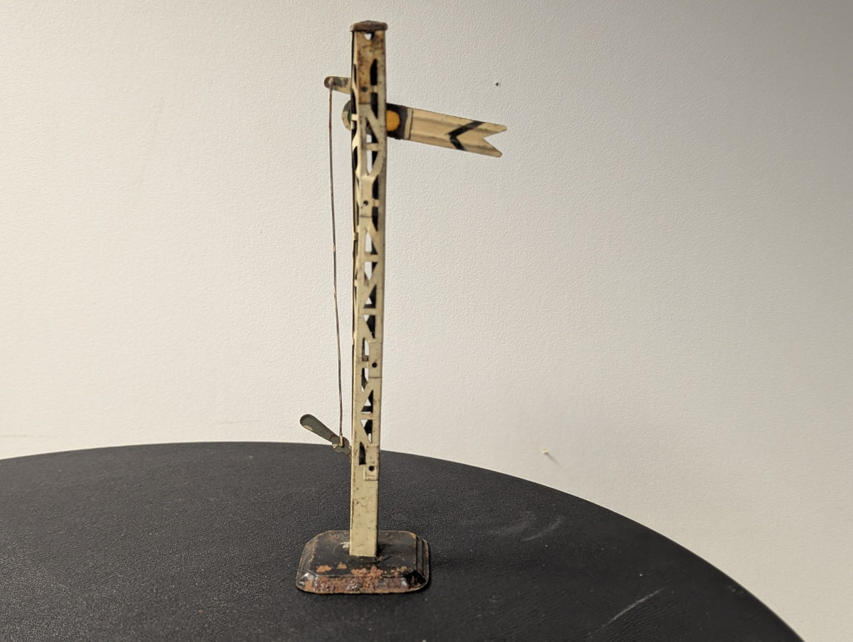 Hornby O Gauge Tinplate Lattice Single Arm Distant Signal
