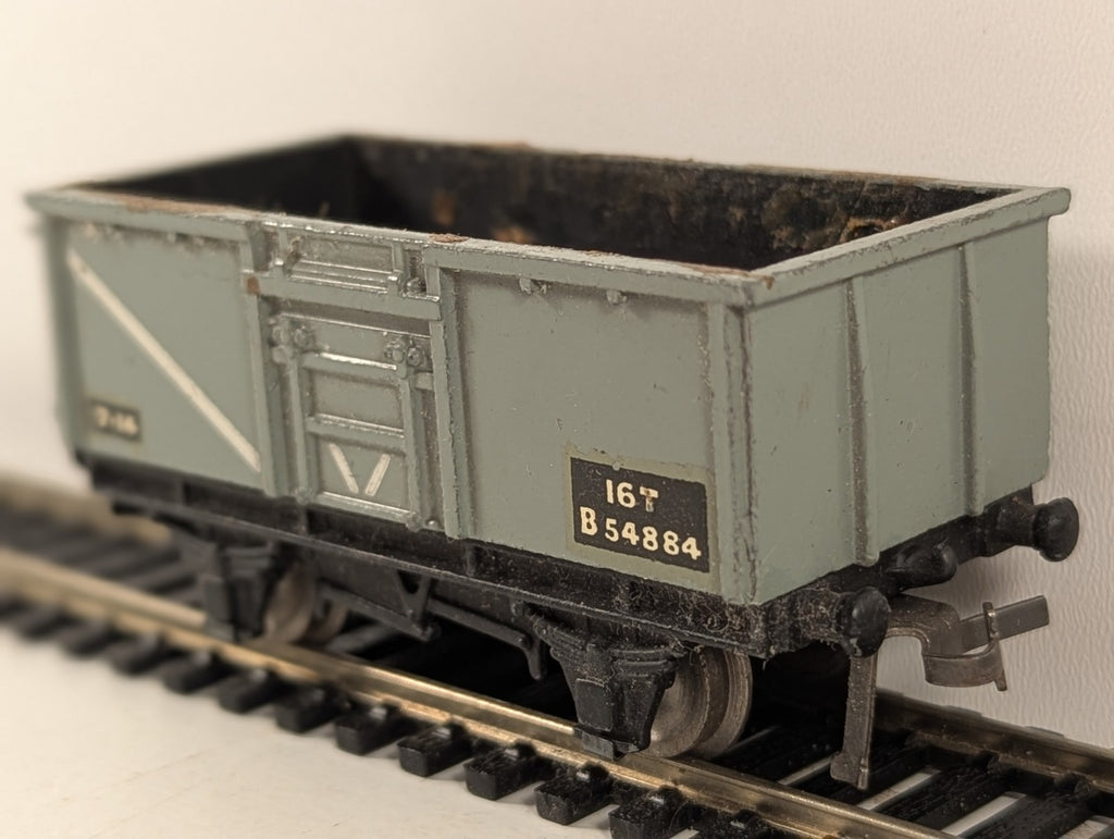 Hornby Dublo BR 16 Ton Mineral Wagon Grey OO Gauge - Chipped Paint
