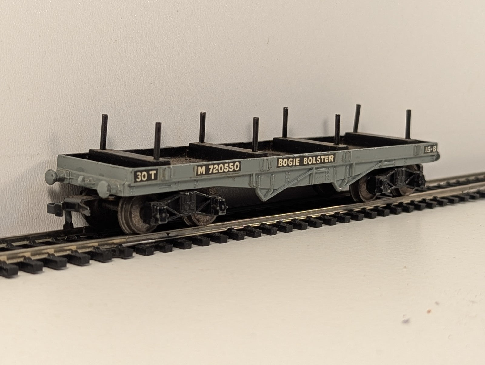 Hornby Dublo 32051 OO Gauge BR Grey Bogie Bolster Wagon D1 - Boxed