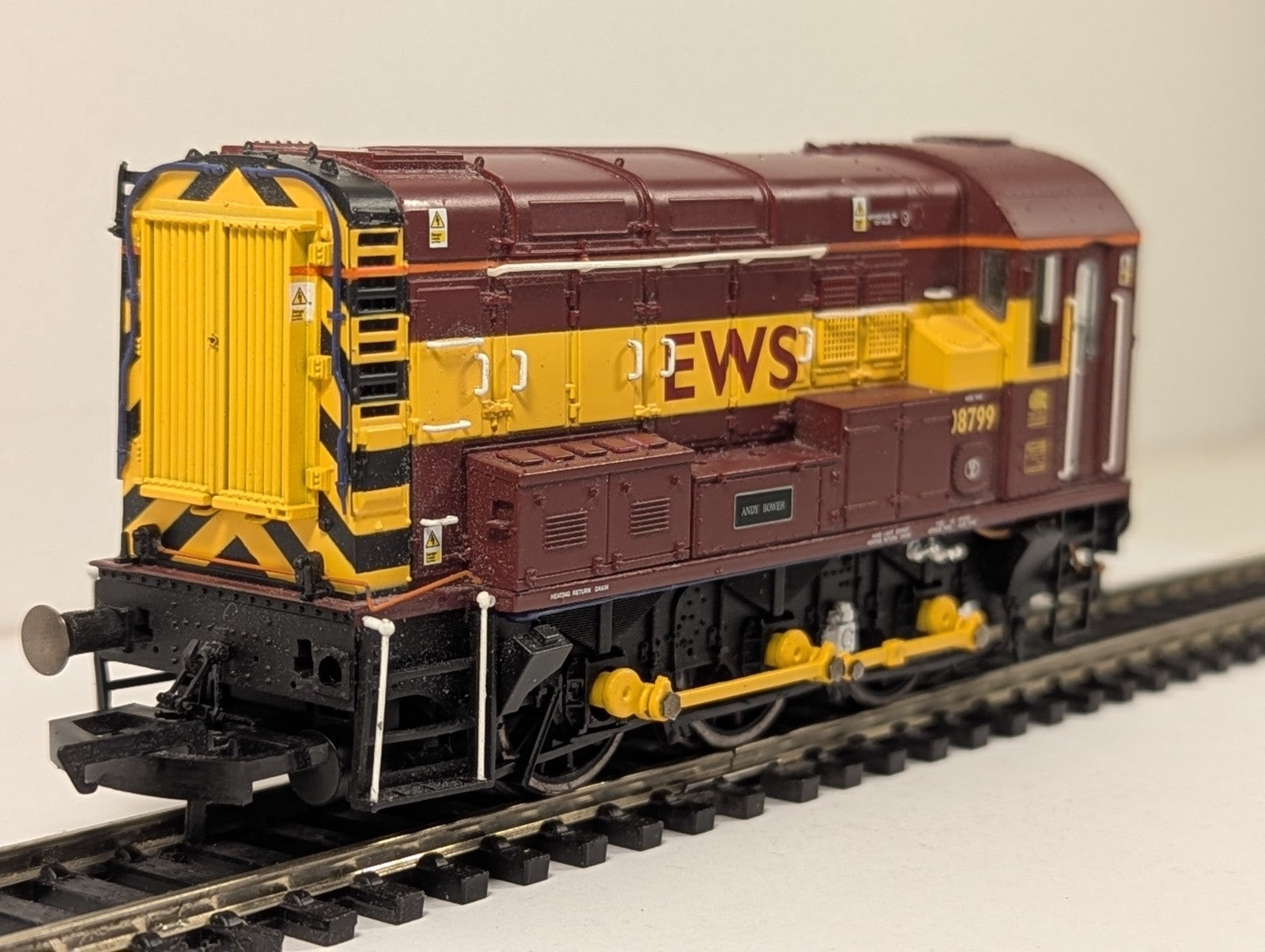 Hornby OO Gauge Class 08 Shunter 08799 'Andy Bower' Diesel Locomotive