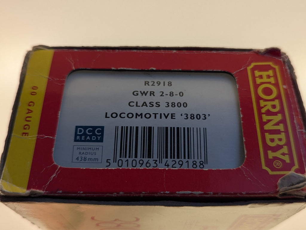 Hornby R2918 GWR Class 3800 2-8-0 Weathered OO Gauge Steam Locomotive - Boxed