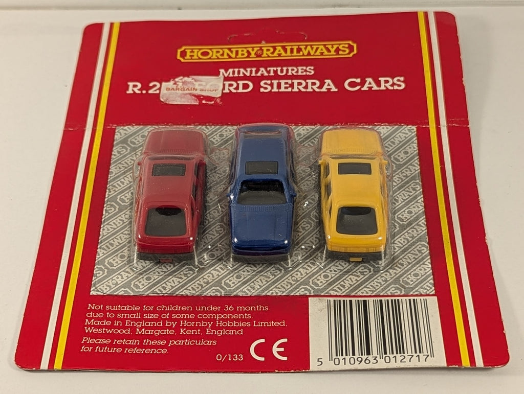 Hornby OO Gauge Ford Sierra Cars Vehicles Red, Blue and Yellow R203