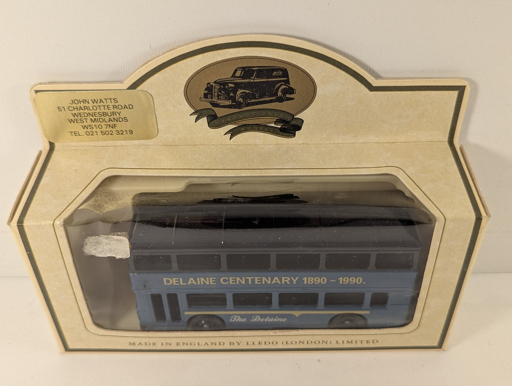 Lledo Delaine Centenary 1890 - 1990 Double Decker Bus Die-cast Bus Delaine Buses