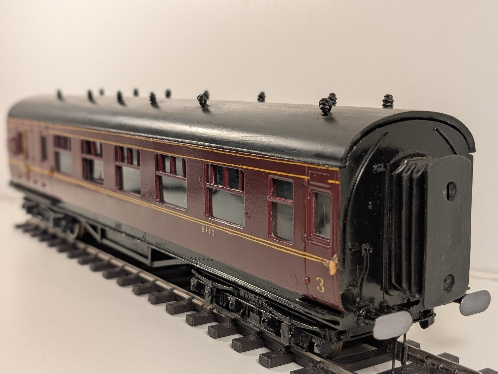Leeds Company O Gauge Kitbuilt LMS Maroon 3rd Brake Coach 9113