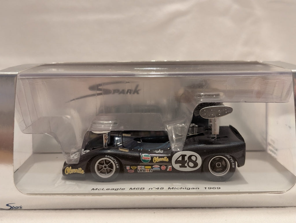 Spark McLeagle M6B nº48 Michigan 1969 Dan Gurney Model Car Olsonite Black S1119