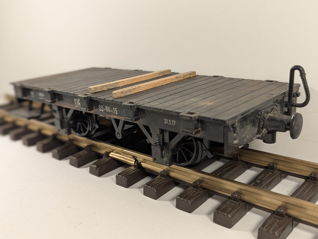 LGB G Scale DR Flat Wagon Goods Wagon 99-04-15 DR Black 4010