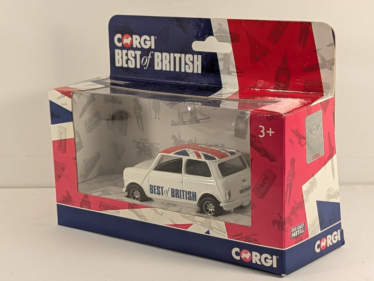 Corgi Best of British Classic Mini Die-cast Car White with Union Jack roof