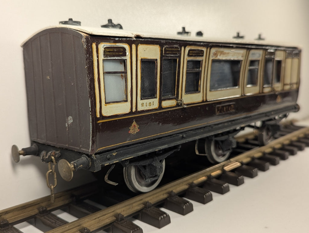 G Gauge LNWR 6-Wheel Passenger Coach 5181 LNWR Plum and Cream