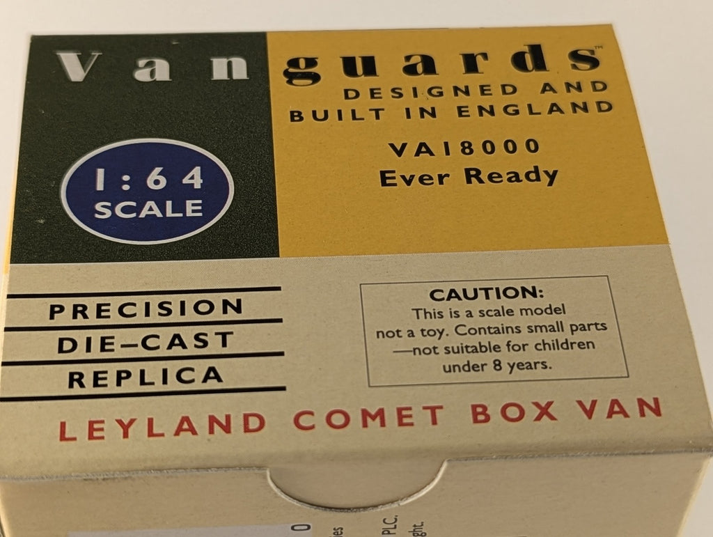 Vanguards 1:64 Leyland Comet Box Van Die-cast Model Vehicle Ever Ready VA18000