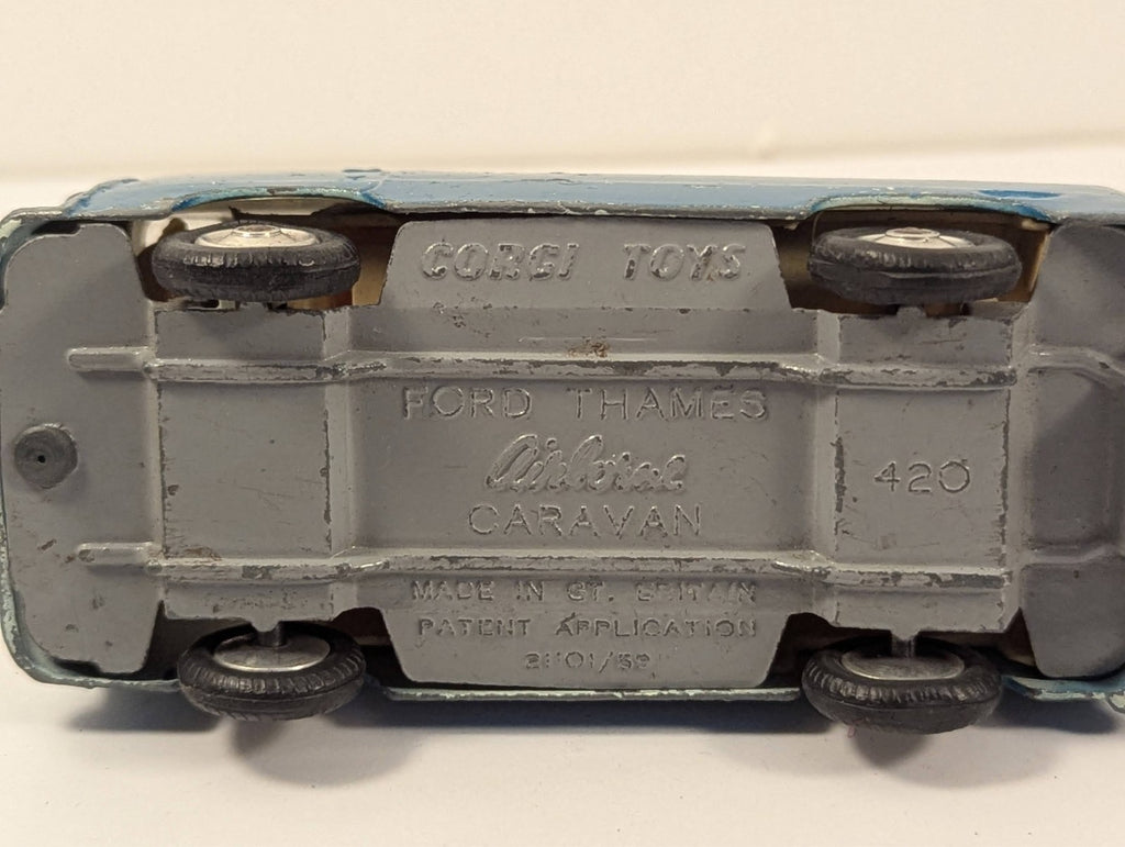 Corgi Toys 420 Ford Thames Airborne Caravan 1:43 Scale - Chipped Paint