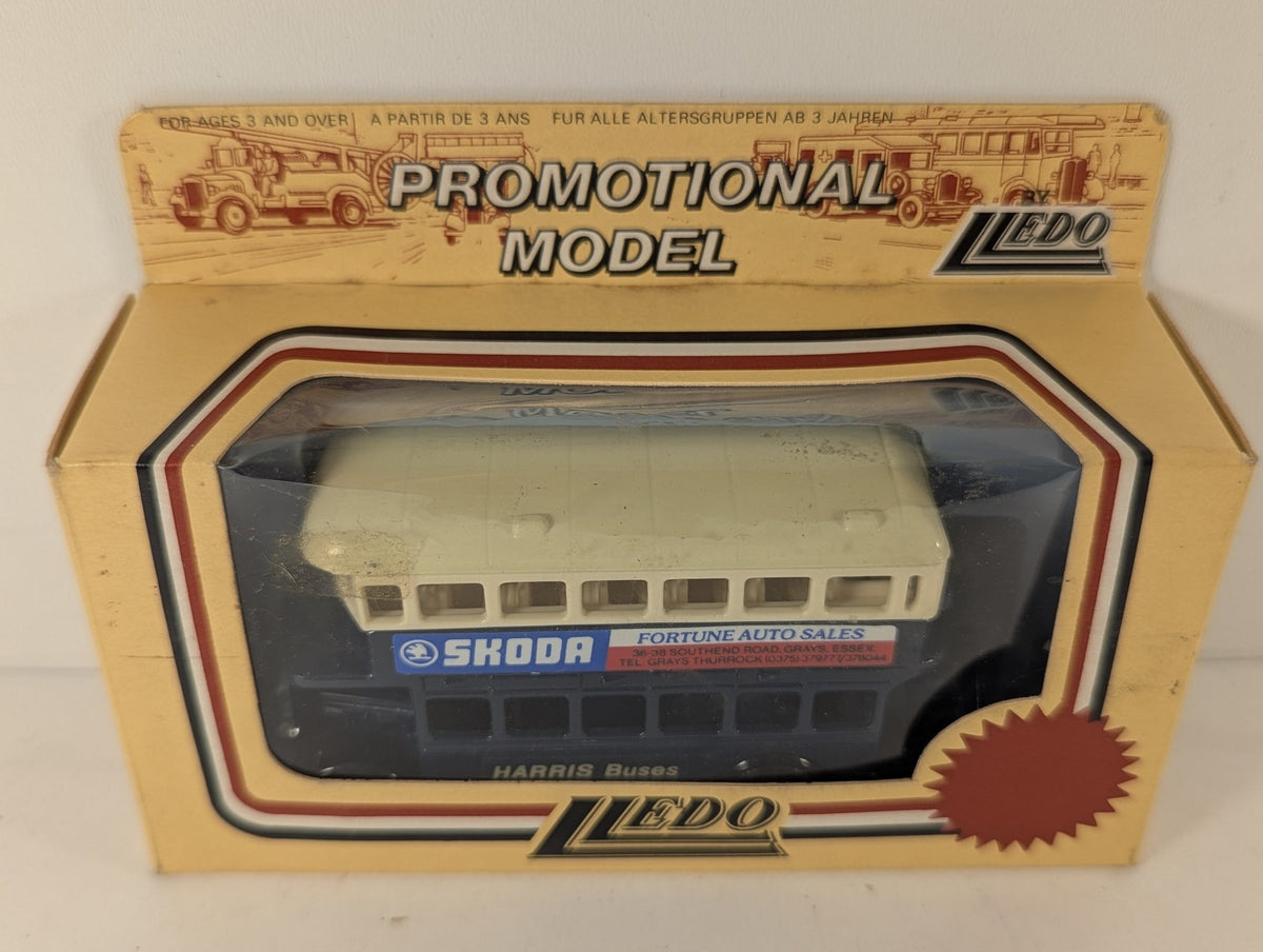 Lledo AEC Renown Double Decker Bus - Harris Buses Skoda / Fortune Auto Sales