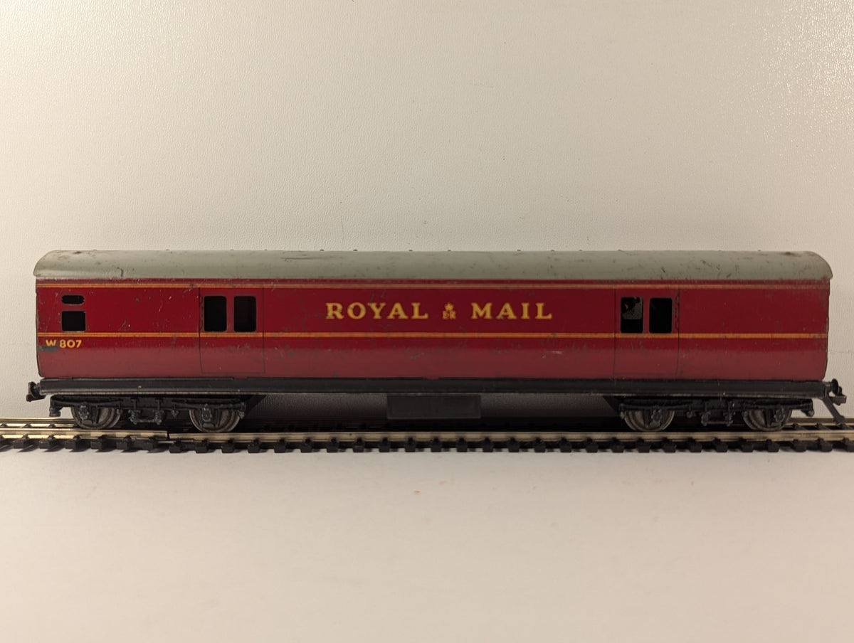 Hornby Dublo OO Gauge Royal Mail TPO Van Passenger Coach W807 BR Maroon