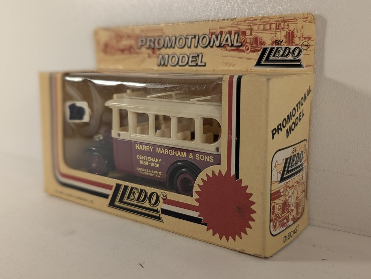 Lledo Dennis Single Deck Coach Die-cast Bus Harry Margham & Sons Maroon & Cream